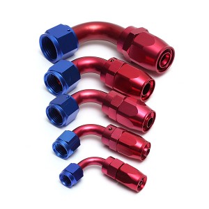 AN10 AN12 AN18 AN6 AN8 90&deg; Degree Swivel Oil/Fuel/Air/Gas Line Hose End Fitting
