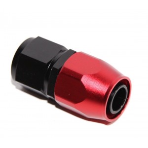 AN-12 AN12 Straight Swivel Fuel Oil Gas Line Hose End Fitting Adapter BLACK/RED