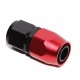 AN-12 AN12 Straight Swivel Fuel Oil Gas Line Hose End Fitting Adapter BLACK/RED