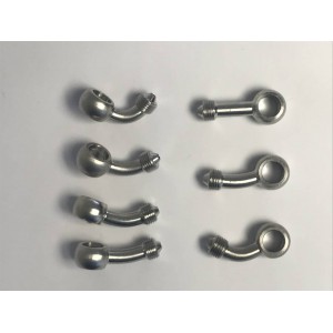 STAINLESS BANJO'S FOR BLACK BRAKE LINES 