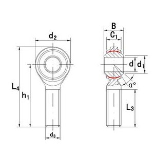 SA PK rod end Bearing